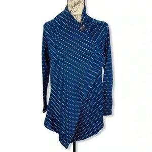 Bobeau- Blue button cardigan- SP